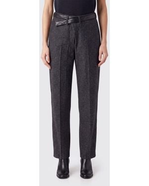 DARKPARK Weit Geschnittene Hose Gaia Mit Hohem Bund Und Asymmetrischem Design - Blau