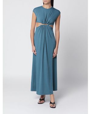 Christopher Esber Sleeveless A-Line Midi Dress - Blue