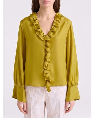 Momoní MomonÌ Silk Blouse With Ruffles - Yellow