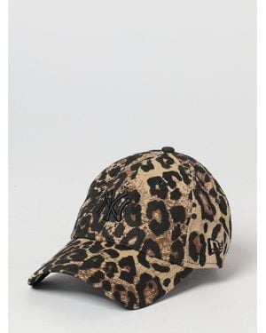 KTZ 9Twenty Ny Yankees Animal Print Cotton Cap With Embroidered Logo - Multicolour