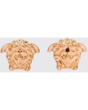 Versace Medusa Stud Earrings Crafted - White