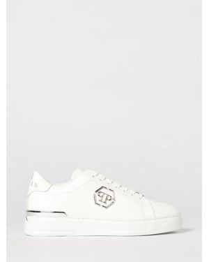 Philipp Plein Hexagon Leather Trainers - White