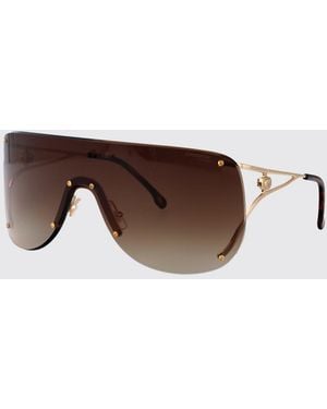 Carrera Metal Aviator Sunglasses With Amber Lenses And Logo - Brown