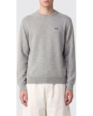 Loewe Rundhalspullover Aus Wolle Von Mit Gesticktem Anagram-Logo - Grau