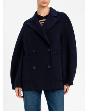 Twinset Double-Breasted Peacoat - Blue