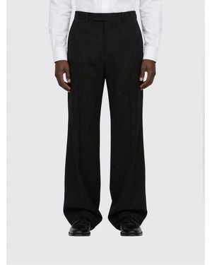 Valentino Tailored Wide-Leg Wool Blend Trousers - Black