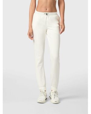 Philipp Plein Jersey Jogger Pants With Drawstring And Contrasting Logo - White