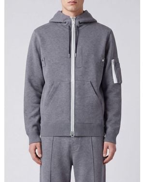 Sacai Zipped Hoodie - Grey