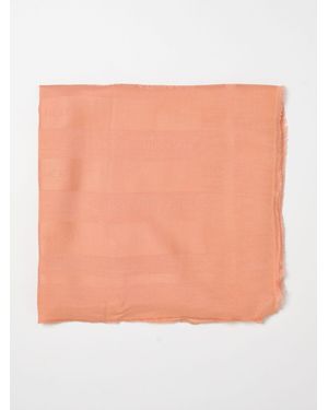 Elisabetta Franchi Viscose Blend Scarf With Jacquard Logo - Pink