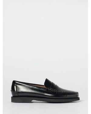 Sebago Brushed Leather Penny Loafers With Saddle Strap And Raised Apron Toe - White