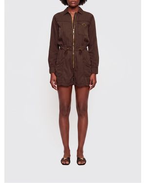 Elisabetta Franchi Lyocell Jumpsuit - Brown