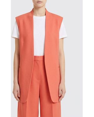 Agnona Wool And Silk Vest - Orange