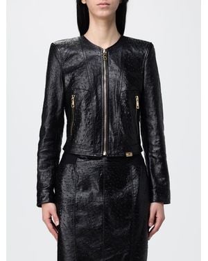 Elisabetta Franchi Leather Jacket - Black