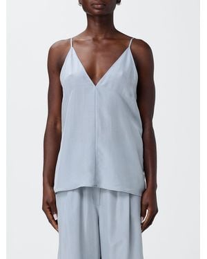 Alysi Long Silk Vest - Blue
