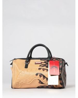 Sprayground Henny Melt Mini-Reisetasche Von Aus Beschichteter Baumwolle Mit Karomuster - Braun