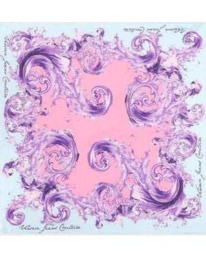 Versace Jeans Couture Foulard De Seda Con Estampado Barroco - Rosa