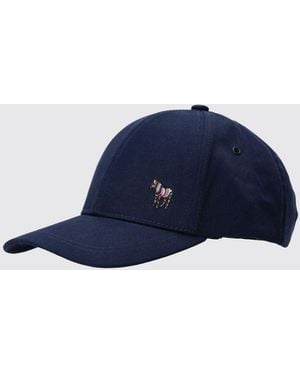 Paul Smith Cotton Baseball Cap With Logo Patch - Blue