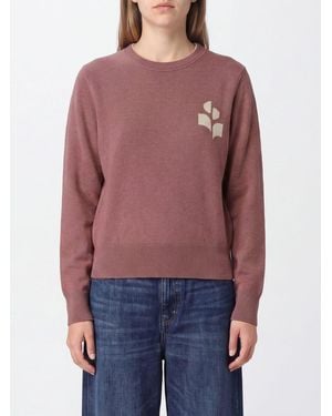 Isabel Marant Pullover Aus Baumwollmischung Mit Kontrast-Logo - Rot