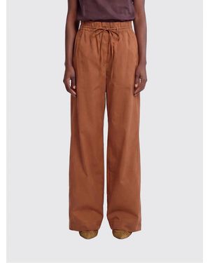 Tela Cotton Blend Palazzo Trousers - Brown