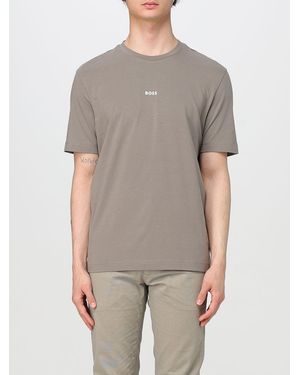 BOSS T-Shirt Basic Con Mini Logo - Grigio