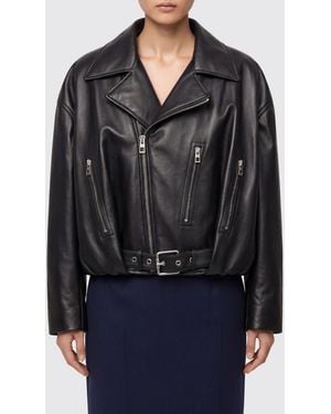 Loewe Leather Biker Jacket - Black