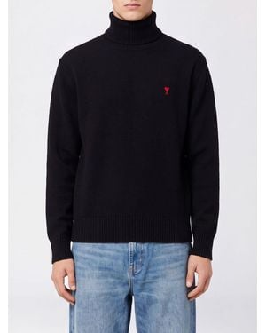 Ami Paris Turtleneck Jumper - Blue