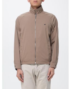 Brooksfield Reversible Techno Cotton And Nylon Blend Windbreaker - Natural