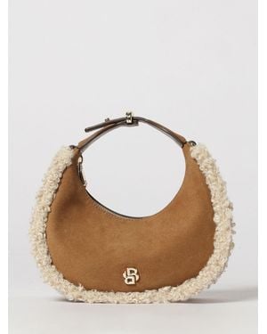 BOSS Mini-Handtasche Aus Kunstpelz Mit Monogramm Und Schulterriemen Von - Natur
