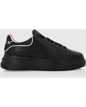 Philipp Plein Leather Trainers - Black