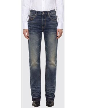 DIESEL Jeans Straight Fit A Vita Alta - Blu
