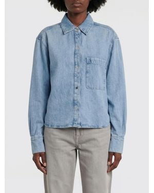7 For All Mankind Cotton And Linen Casual Shirt - Blue