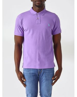 Polo Ralph Lauren Cotton Polo Shirt With Pony Logo - Purple