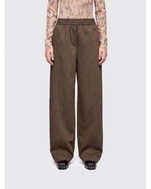 Ganni Pantalones Mujer - Marrón