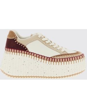 Chloé Sneakers Con Zeppa Nama - Neutro
