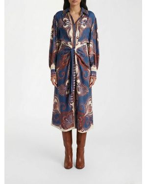 FARM Rio Printed Viscose Shirt Dress - Blue