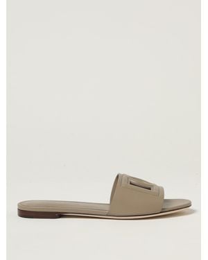Dolce & Gabbana Sandales Plates Femme - Neutre