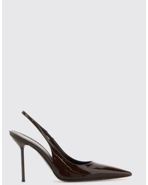 Paris Texas Lidia Patent Leather Slingback Court Shoes - White