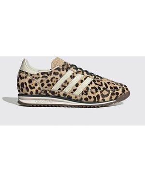 adidas Originals Sl 72 Og Animal Print Pony Hair Trainers - White