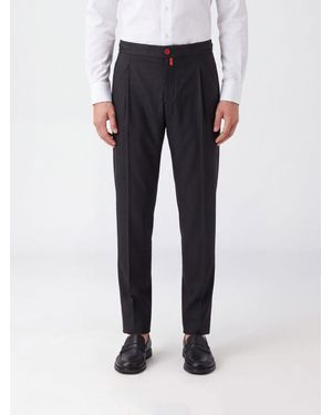 Kiton Pleated Tailored Pants - Blue