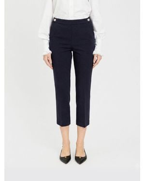 Twinset Cropped Fit Pants - Blue