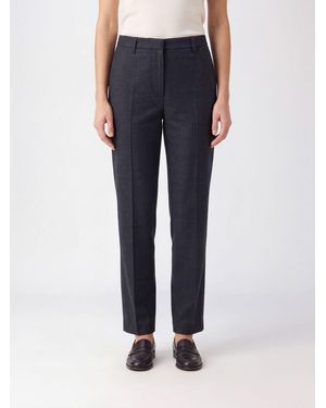 Tela Slim Fit Pleated Sartorial Trousers - Blue