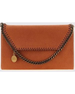 Stella McCartney Falabella Wallet On Chain Mini Bag With Chain Trim - Brown