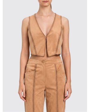 Twinset Polyester Vest - Natural
