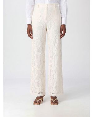 PT Torino High-Waisted Wide-Leg Trousers - Natural