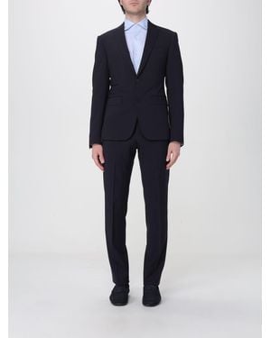 Emporio Armani Einreihiger Anzug Aus Schurwolle - Blau
