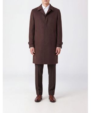 Lardini Single-Breasted Knee-Length Coat - Red