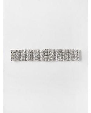 Self-Portrait Brass Choker With Set Rhinestones - Metallic