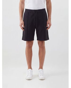 Valentino Garavani Cotton-Blend Jogging Shorts With Elasticated Waist - Blue