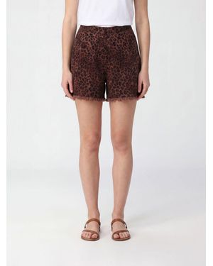 MC2 Saint Barth Striped Cotton Shorts - Brown