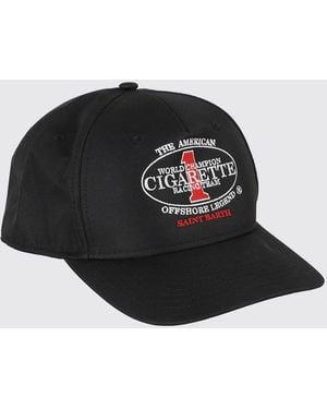 MC2 Saint Barth Cotton Baseball Cap With Embroidered Logo And Slogan - Black